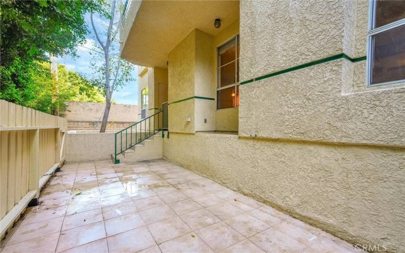 private oversized patio