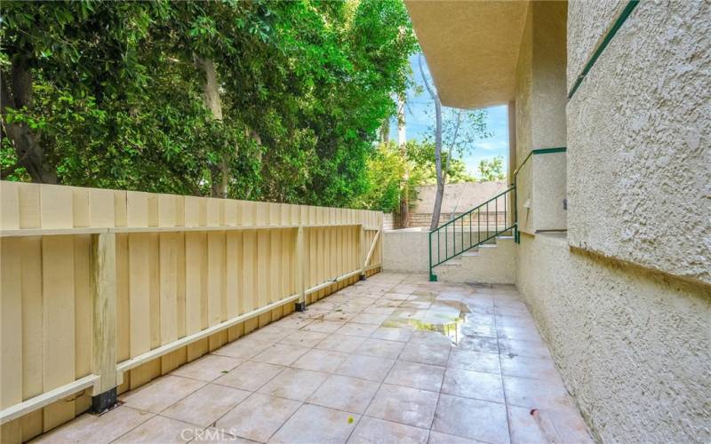 private oversized patio