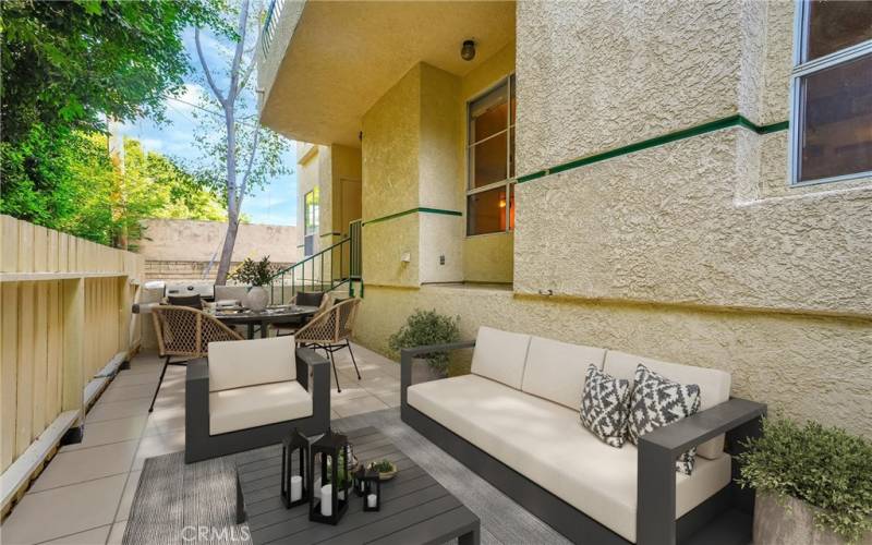 virtually staged-private oversized patio