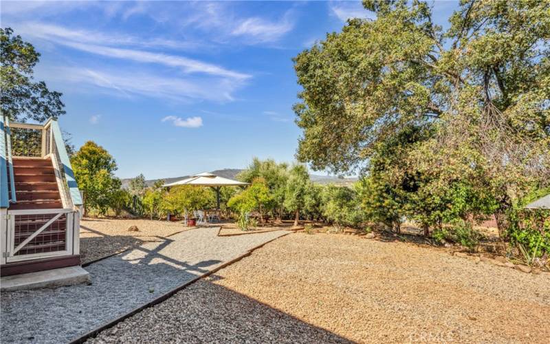 Landscaped  and full fenced backyard