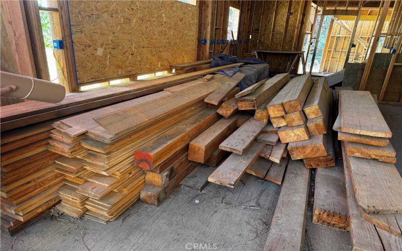 Lumber on site

