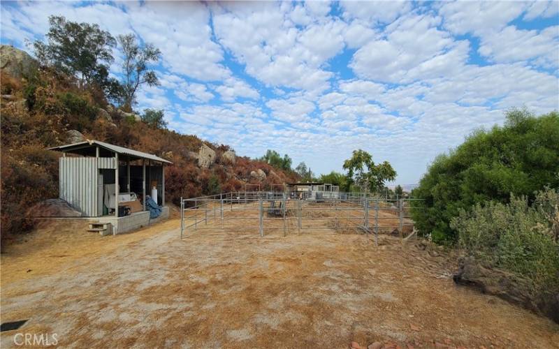 Horse hay shack & corrals