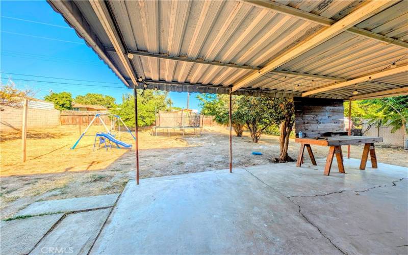 Back Patio and Backyard