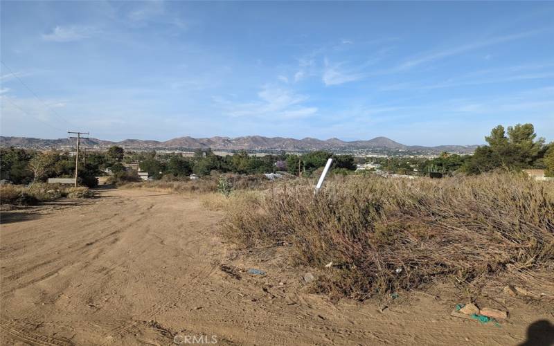 Road leading back to far lot