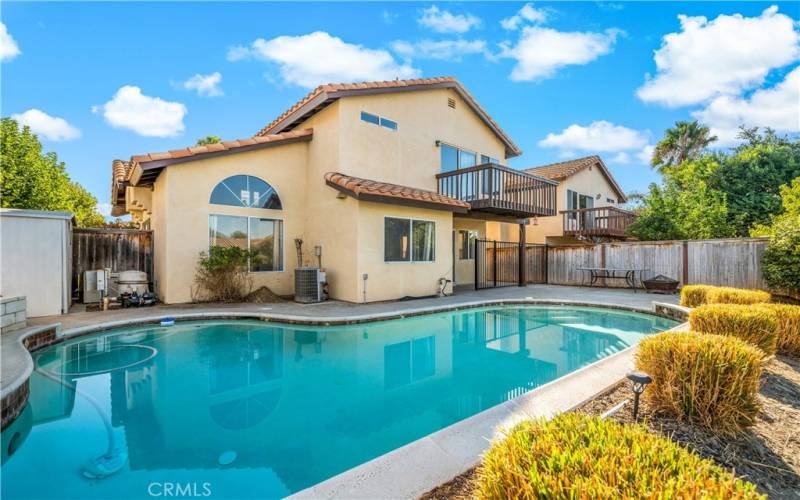 Pool and rear of home