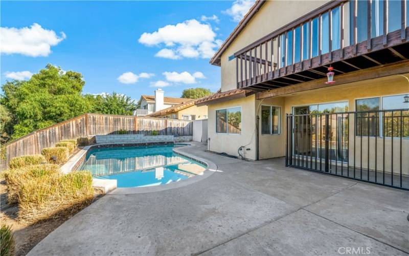 Pool and backyard