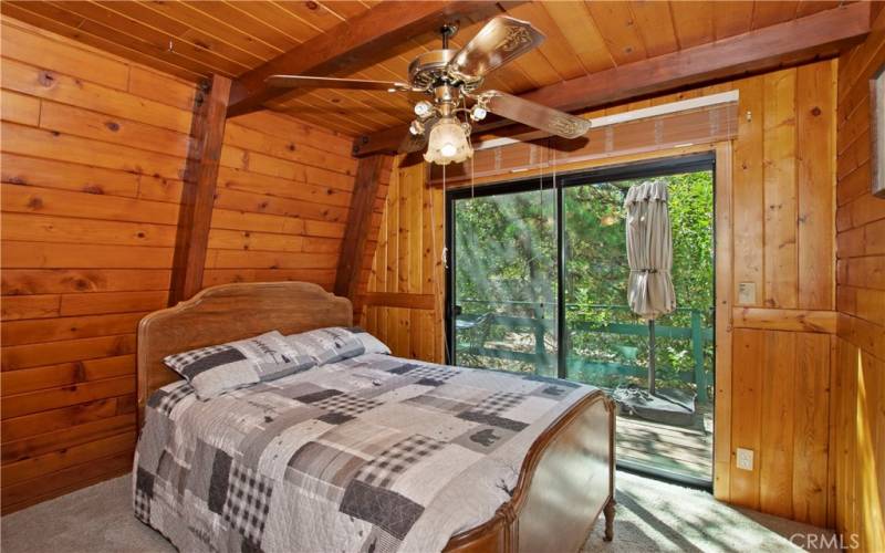 Main Level Bedroom 1 With Back Deck Access