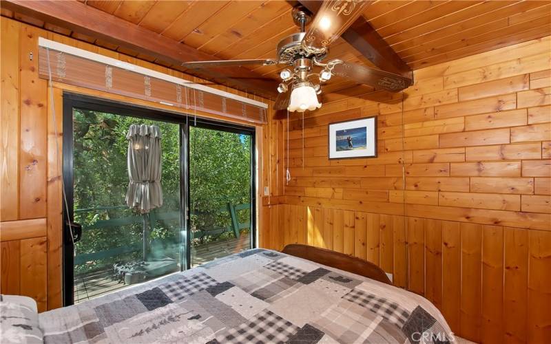 Main Level Bedroom 1 With Back Deck Access