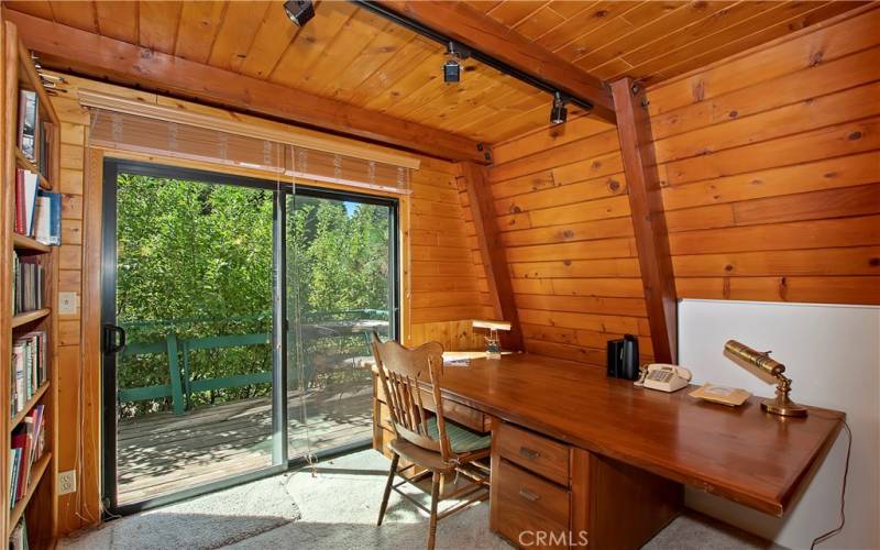 Main Level Bedroom 2/Laundry Room With Back Deck Access