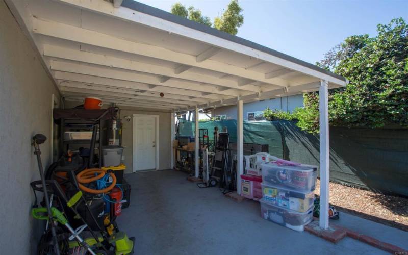 Back Yard covered patio.