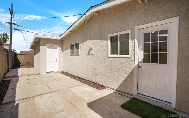 Spacious Side Yard with Door to Kitchen!