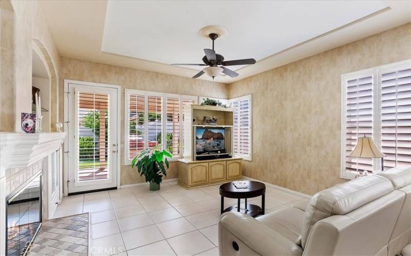 Family Room - Plantation Shutters Throughought