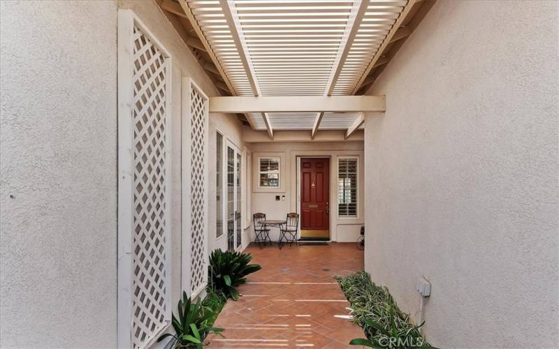 Courtyard to Front Door and Office Entrance