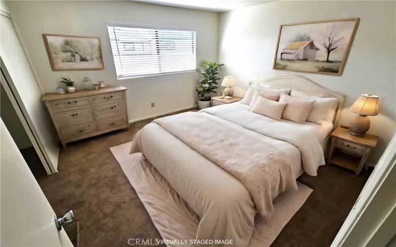 Virtually Staged Guest Bedroom