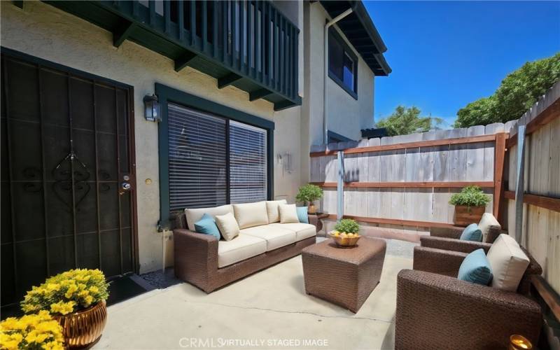 Virtually Staged Front Patio