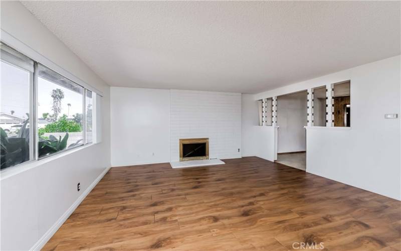 living room view from entry door