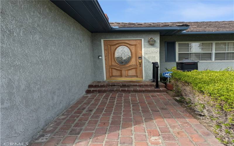 Walk way to front door