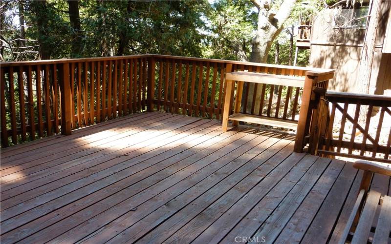 Ample Space On The Main Level Deck, And A Pretty View Of The Natural Trees In The Area