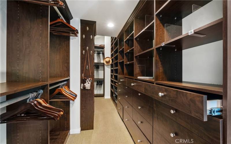 Walk in closet with every aspect perfected!