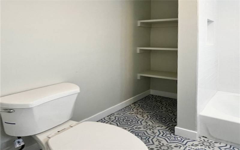 Extra shelving in bathroom