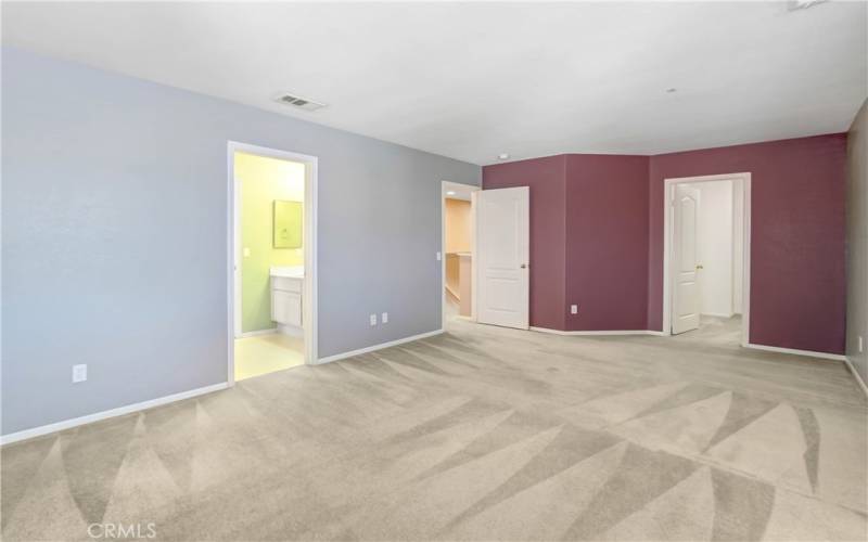 Bedroom 2 upstairs with adjoining Jack and Jill Bathroom and Walk in Closet