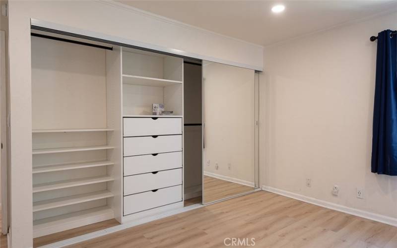 Master closet with built-ins throughout