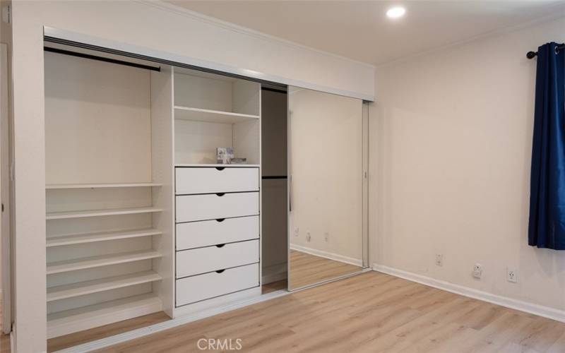 Master closet with built-ins throughout