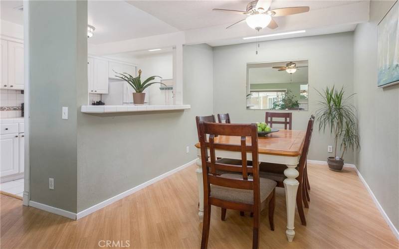 Dining room with skylight