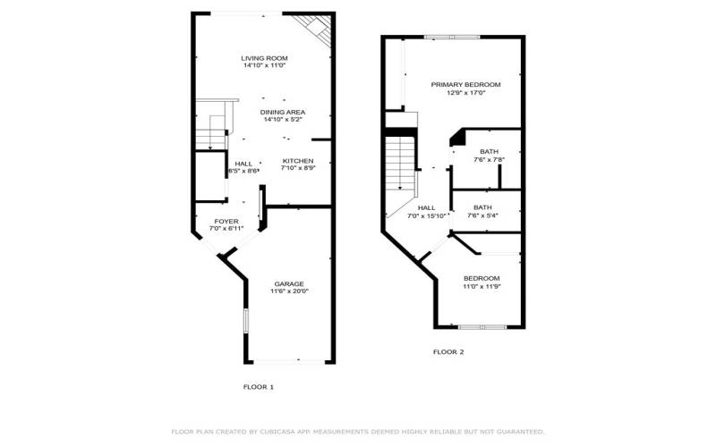 Floor plan with estimated dimensions