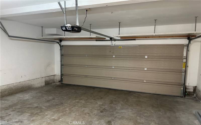 2 car garage with storage