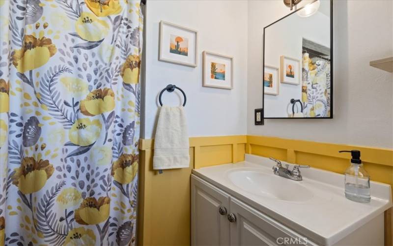 remodeled bath attached to primary bedroom