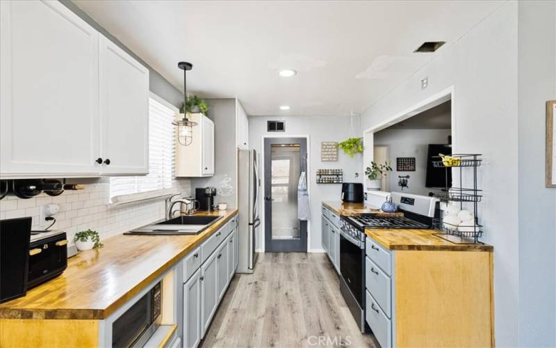 kitchen with walk in pantry