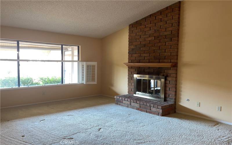 Living Room and two-sided Fireplace