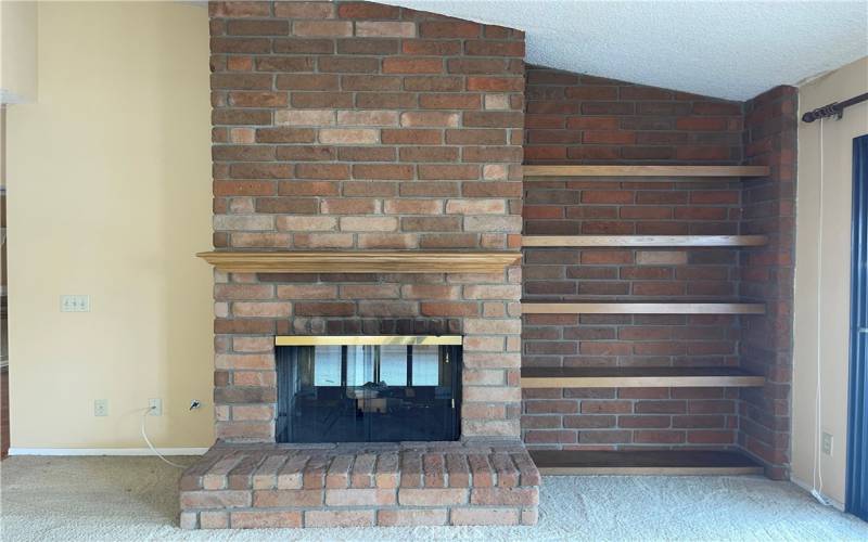 Family Room and two-sided Fireplace