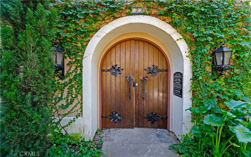 Front door to community pool