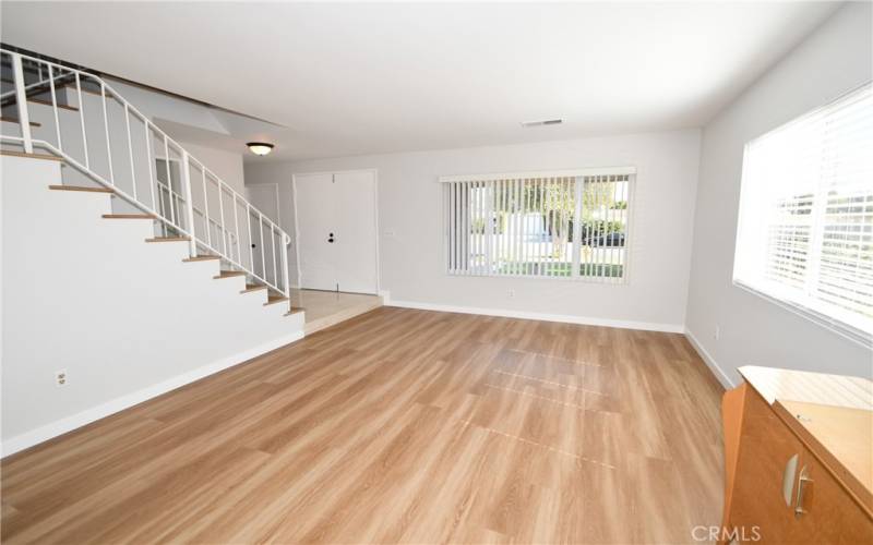 Living room from formal dining area.  Notice double door entry.