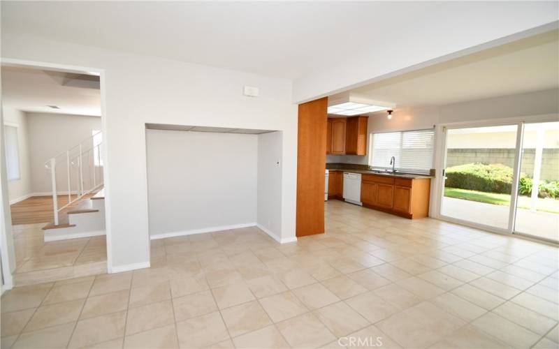 Entertainment area can be turned into a closet.