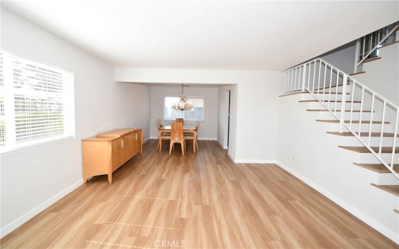 Living room with formal dining area.