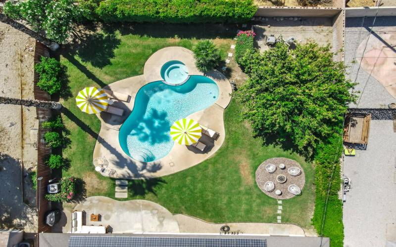 Aerial of Backyard