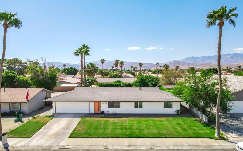 Aerial of front of house