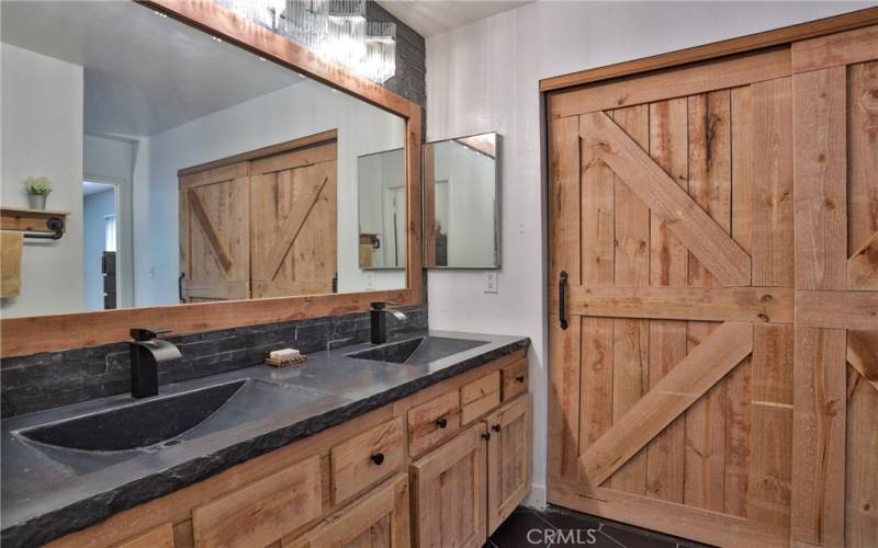 Primary bathroom with closet