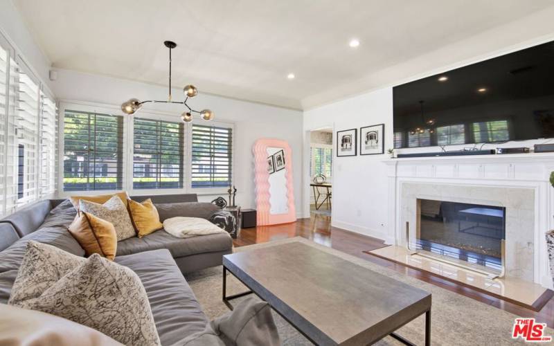 Fireplace in the Entry Living Room