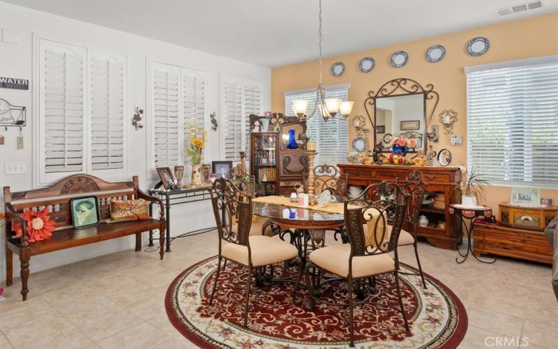 Dining area open conveniently to the Kitchen