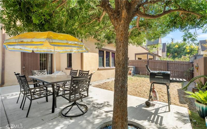 Ample space for hosting under the shade of mature trees