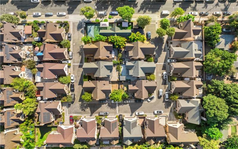 Aerial view of community