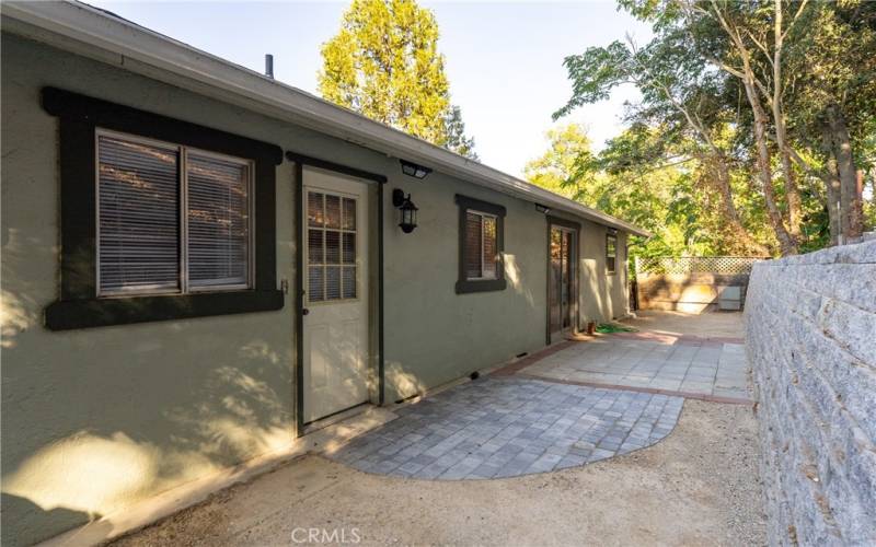 private backyard with paver patios