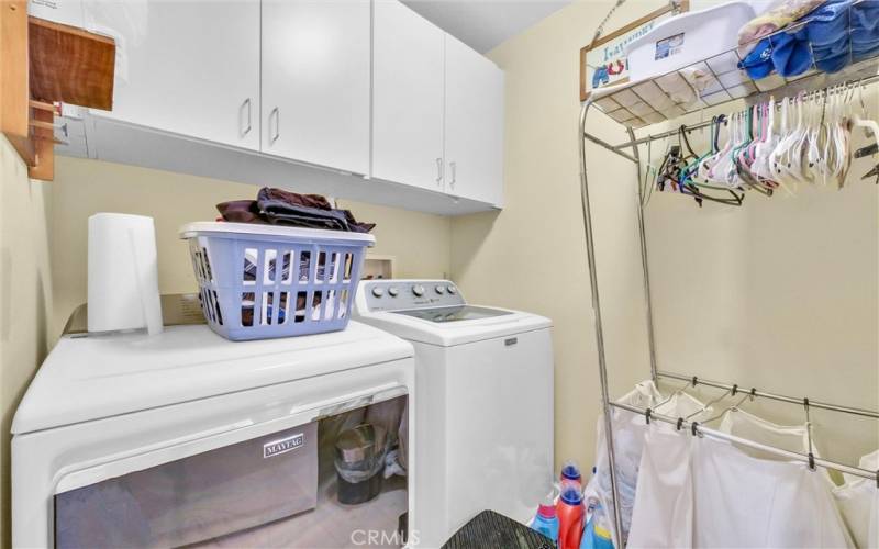 Upstairs laundry area.