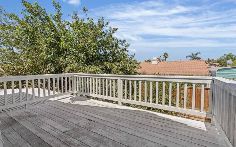 upstairs balcony