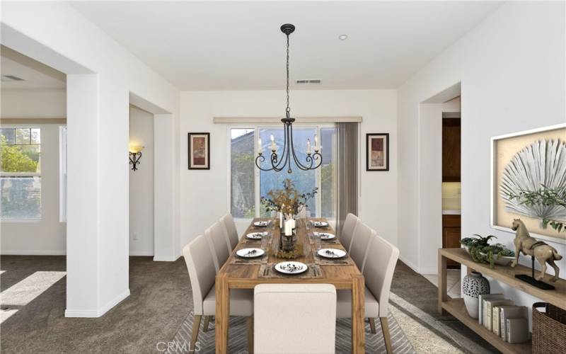 Virtually Staged photo Dining Room