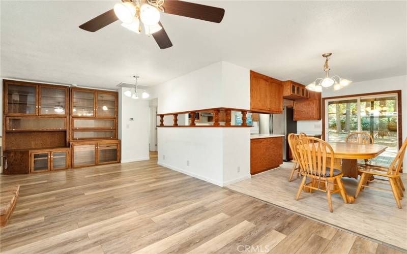 Living Room, Dining Room and kitchen